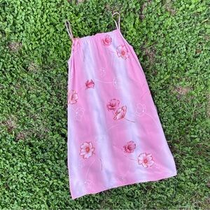 Y2K Pink Floral Summer Dress